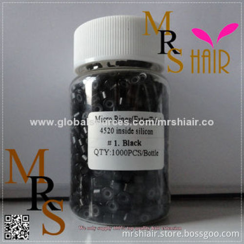 Micro link hair tubes beads silicone micro ring, loop hair, small, 4.5mm, 2.0mm